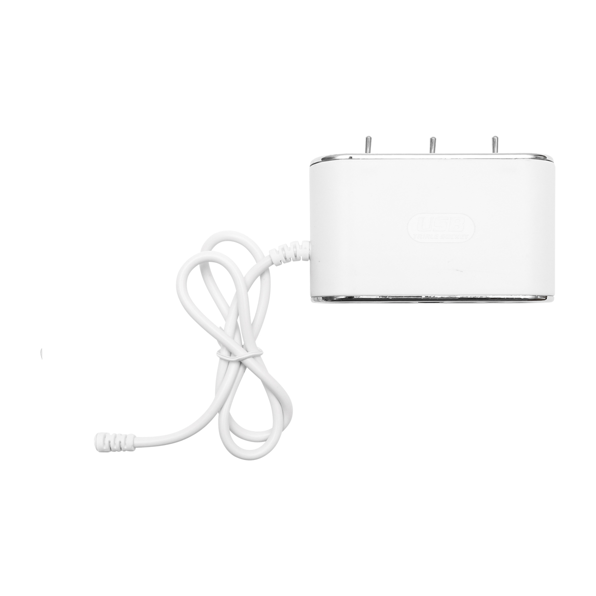 Adaptor bricheta auto tripla 12/24V alb cu intrerupator individual si 1 port USB 5V 2.1A - imagine 4