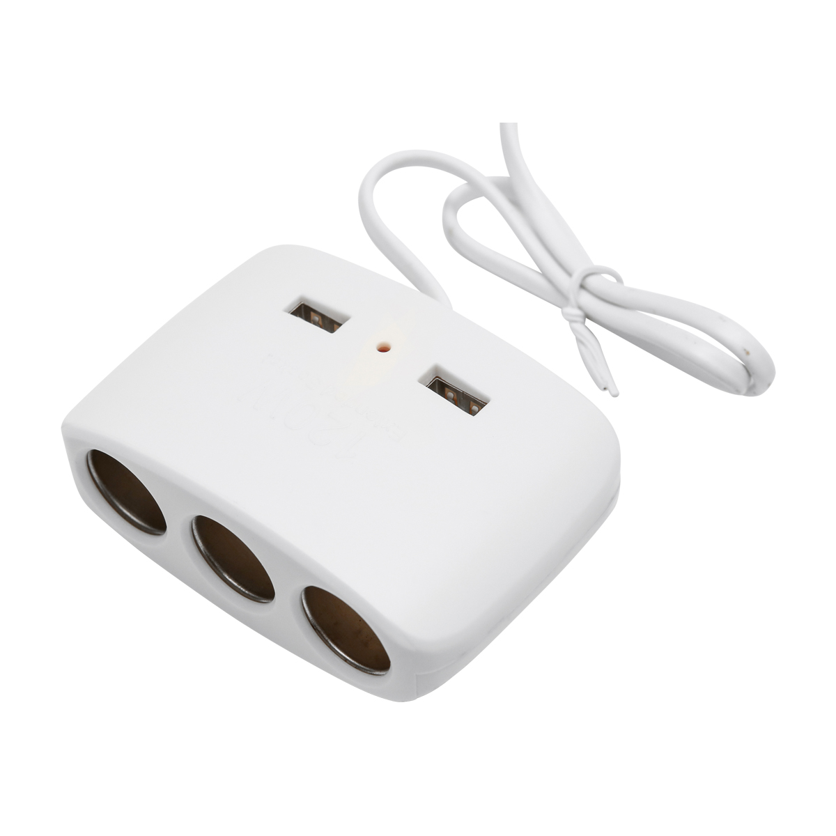 Adaptor bricheta auto tripla 12/24V alb si 2x port USB 5V/1000mA - imagine 6