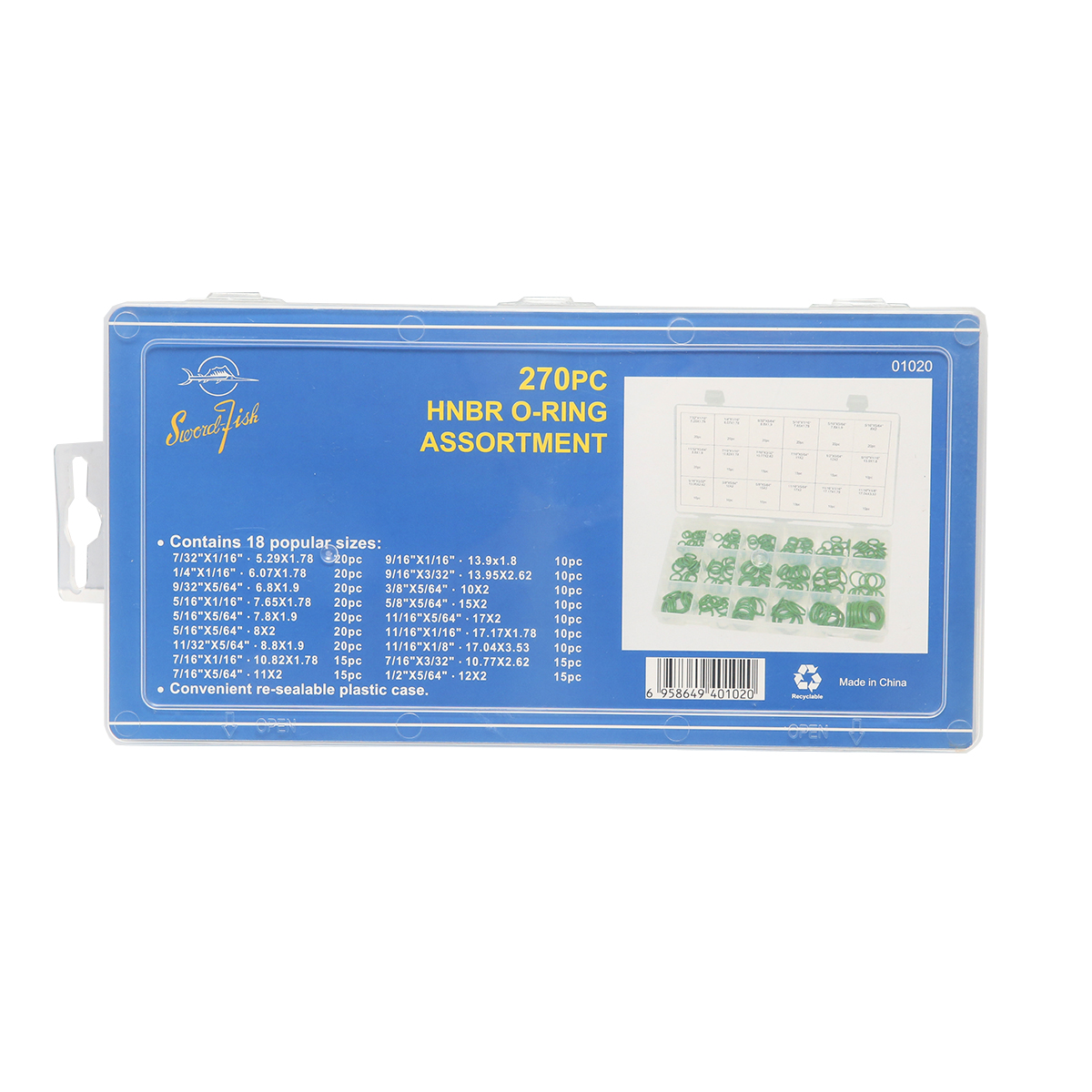 Trusa O-ring pentru clima 270 piese culoare verde - imagine 3