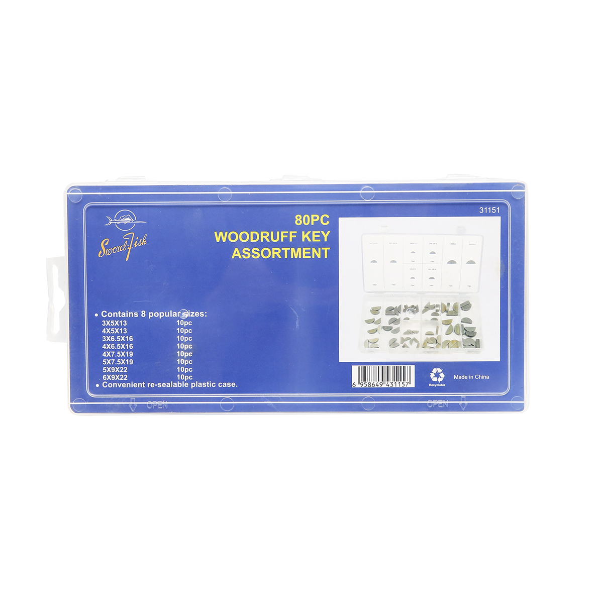 Trusa pene semicerc Woodruff 80 piese - imagine 3