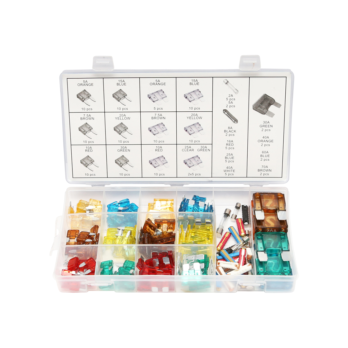 Trusa sigurante electrice auto plate si cilindrice 147 piese - imagine 3