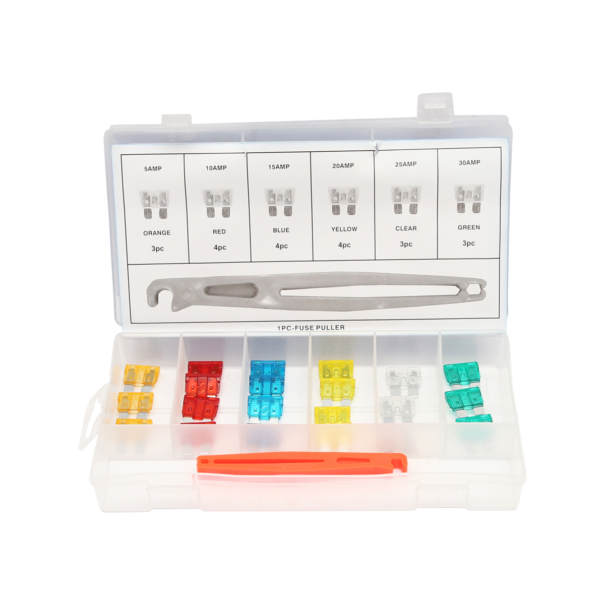 Trusa sigurante electrice auto plate medii si cleste scos sigurante 22 piese - imagine 3