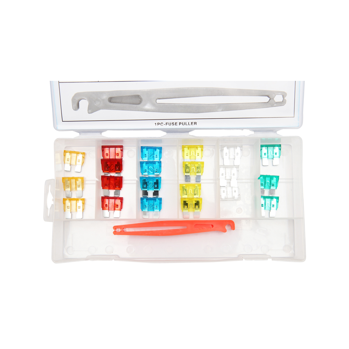 Trusa sigurante electrice auto plate medii si cleste scos sigurante 22 piese - imagine 2