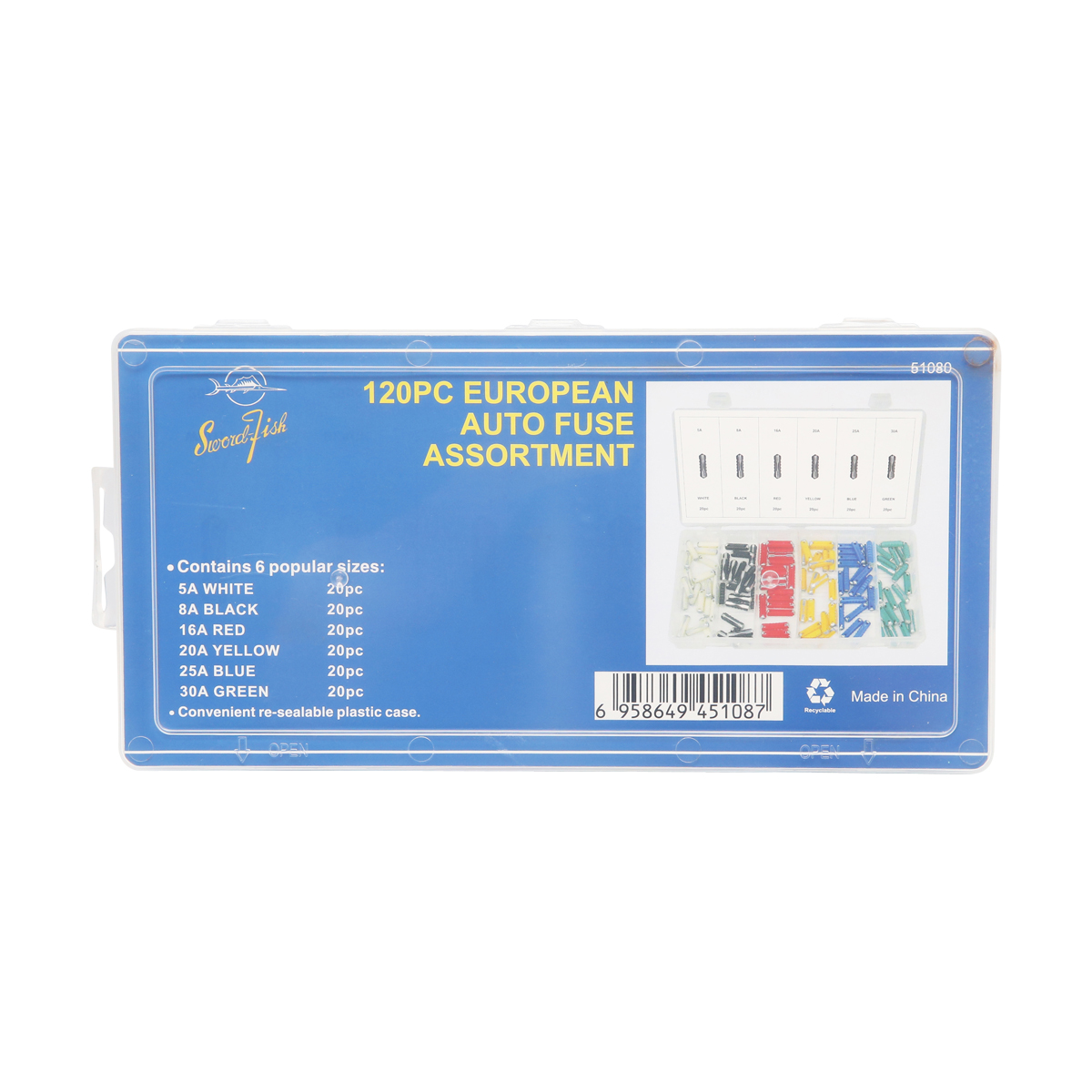 Trusa sigurante electrice auto cilindrice ceramice 120 piese - imagine 3