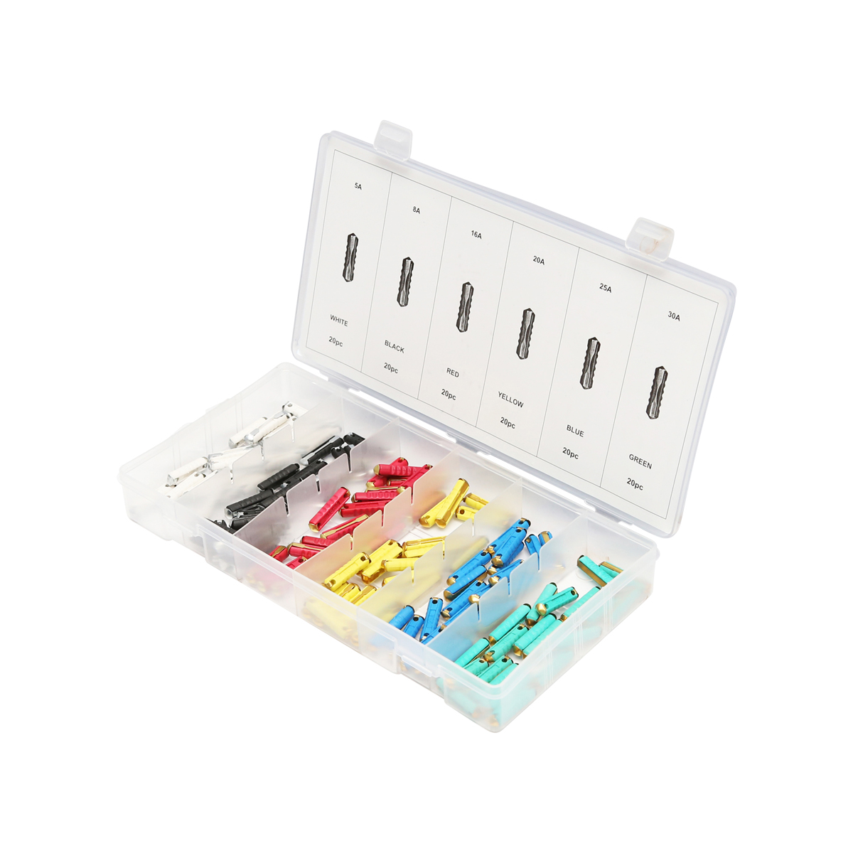 Trusa sigurante electrice auto cilindrice ceramice 120 piese