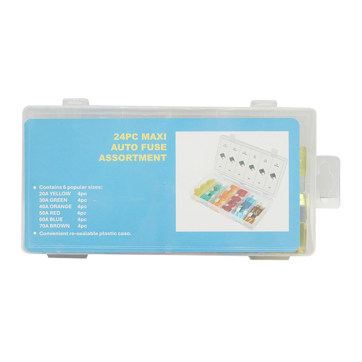 Trusa sigurante electrice auto plate mari 24 piese - imagine 3