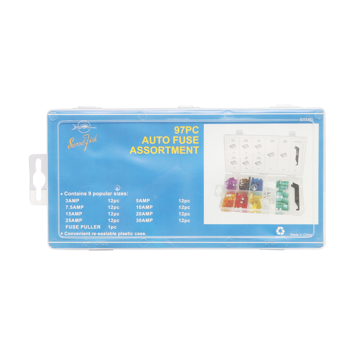 Trusa sigurante electrice auto plate medii si cleste scos sigurante 97 piese - imagine 3