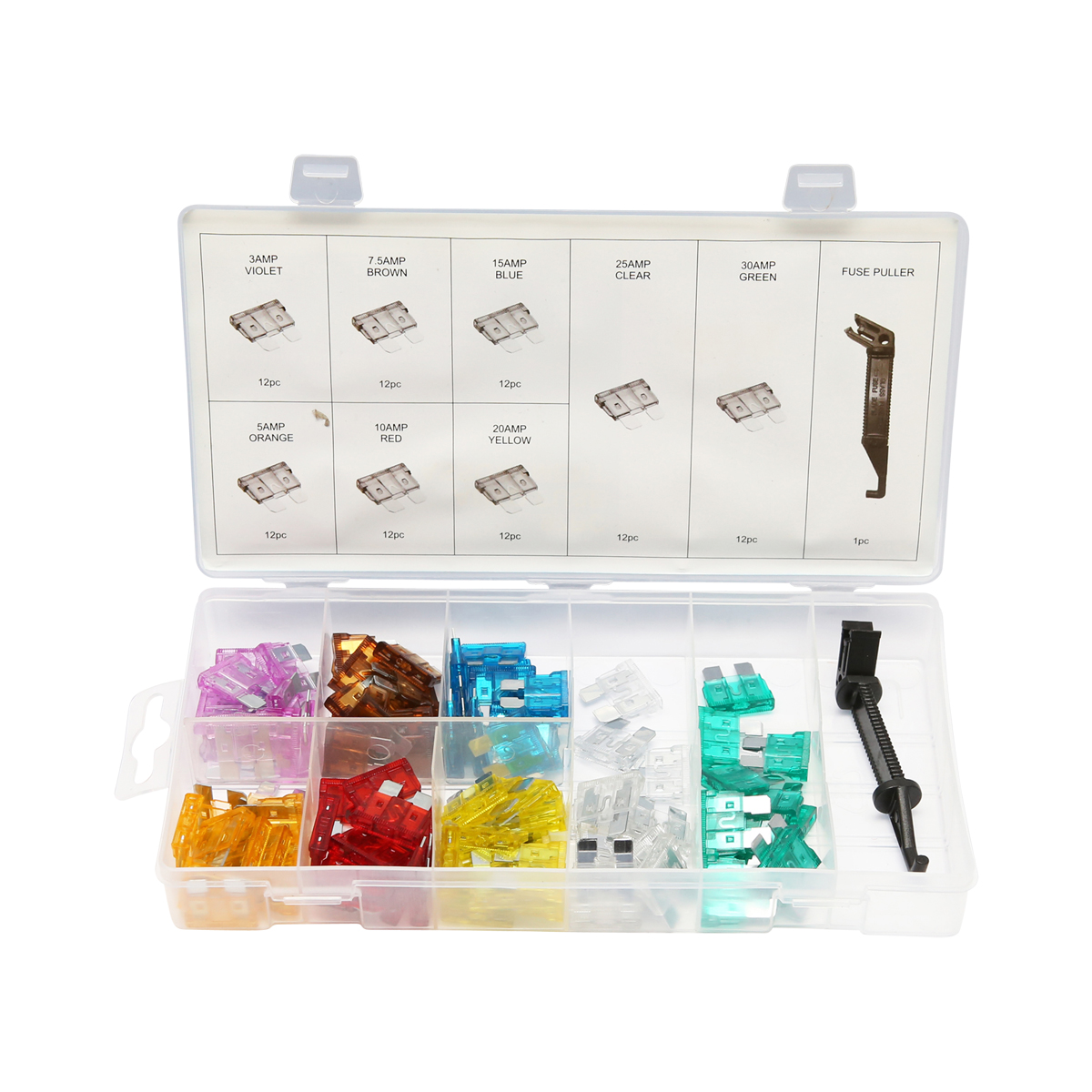 Trusa sigurante electrice auto plate medii si cleste scos sigurante 97 piese - imagine 2