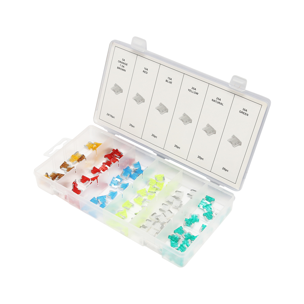 Trusa sigurante electrice auto plate mini 120 piese