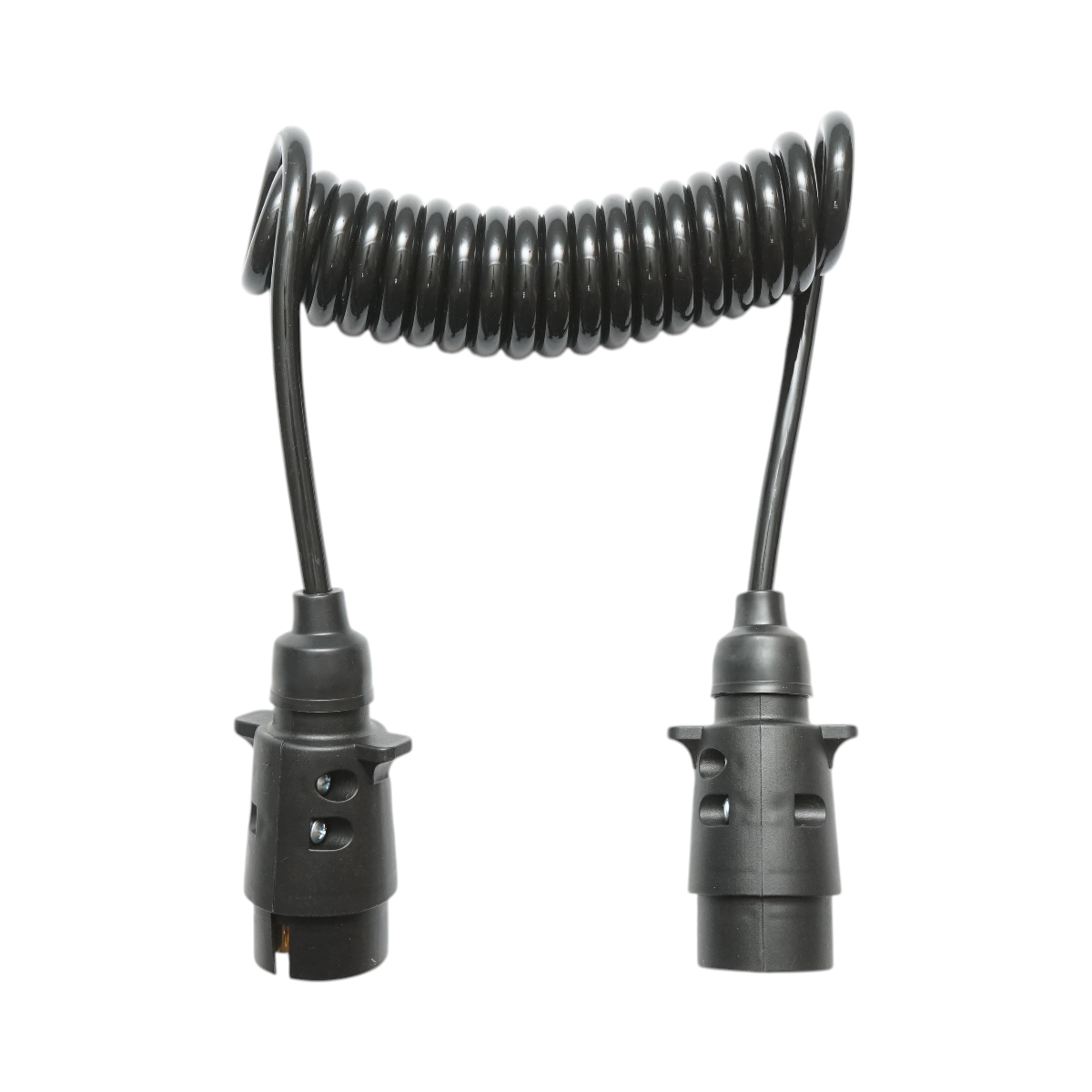 Cablu spiral 2.5m cu 2 stechere tata, 7 pini pentru priza auto remorca Breckner Germany