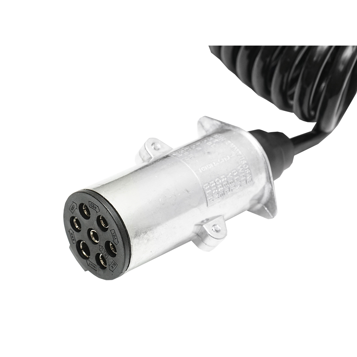 Cablu spiral 2.6m cu 2 stechere mama din metal, 7 pini pentru priza auto remorca Breckner Germany - imagine 3