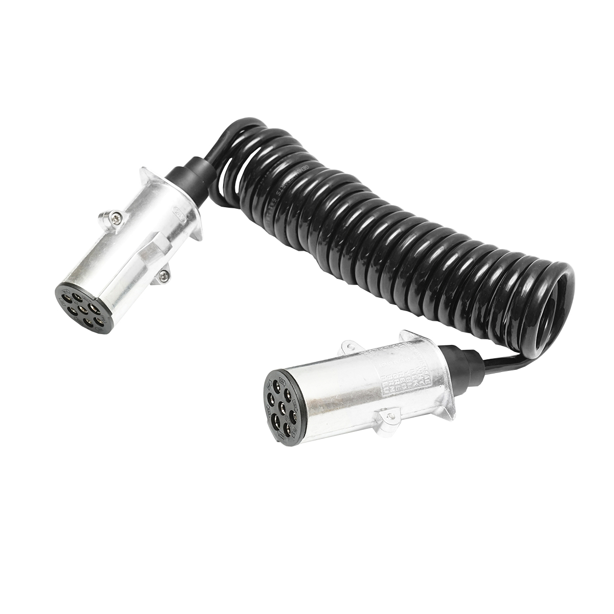 Cablu spiral 2.6m cu 2 stechere mama din metal, 7 pini pentru priza auto remorca Breckner Germany - imagine 2