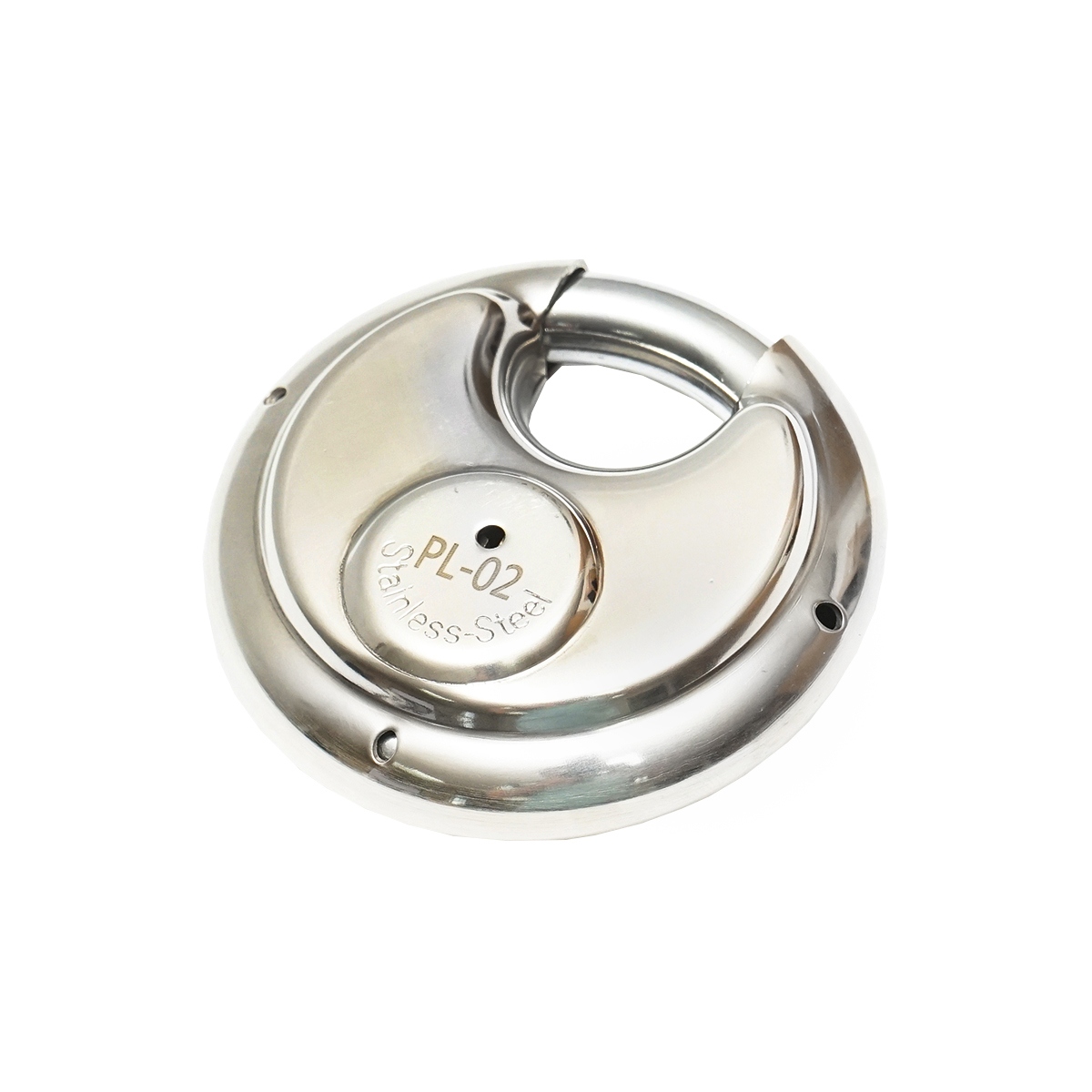 Lacat tip disc din otel inoxidabil cu 2 chei - imagine 3