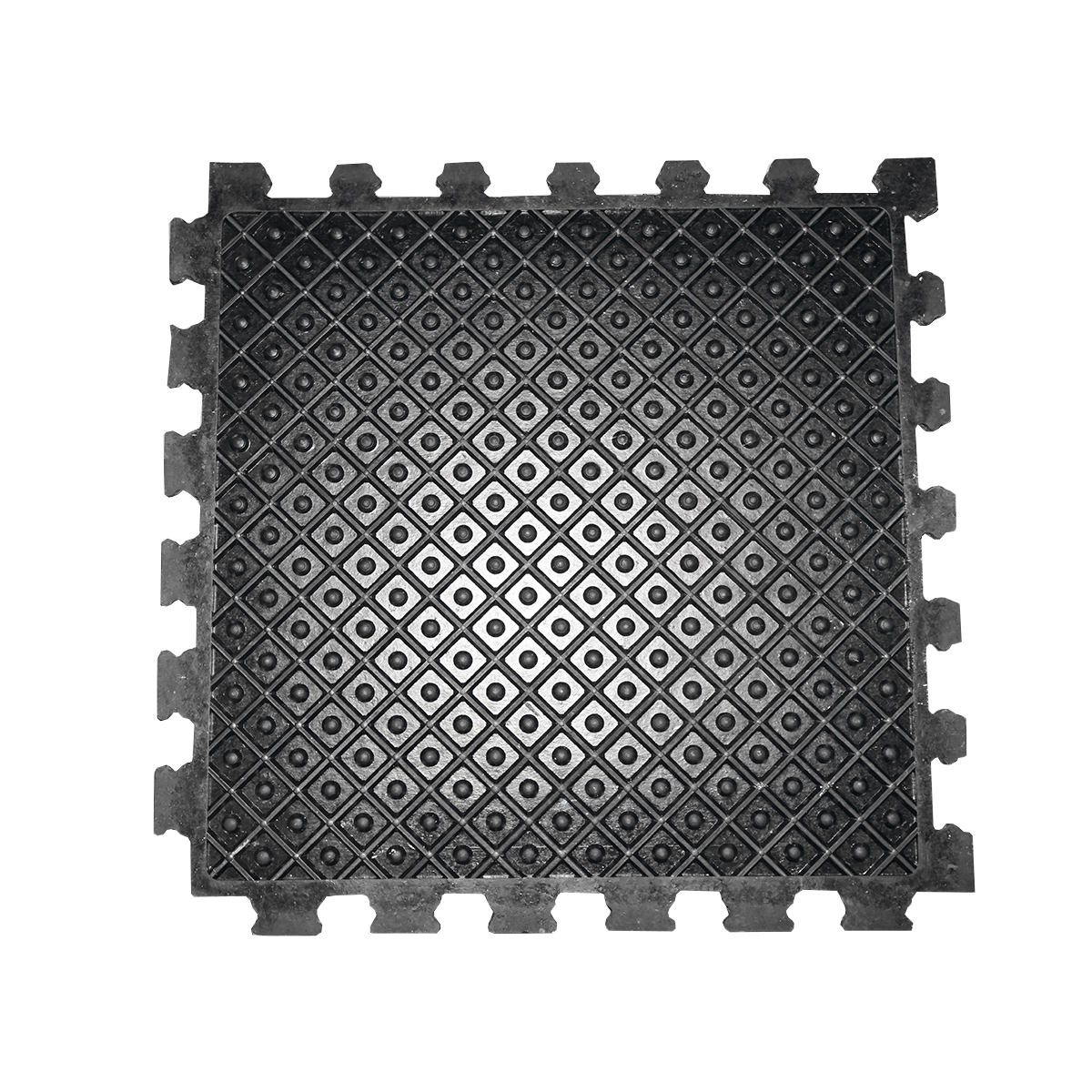 Covor din cauciuc cu striatii interconectabil 100x100x1.8cm pentru asternut odihna bovine - imagine 2