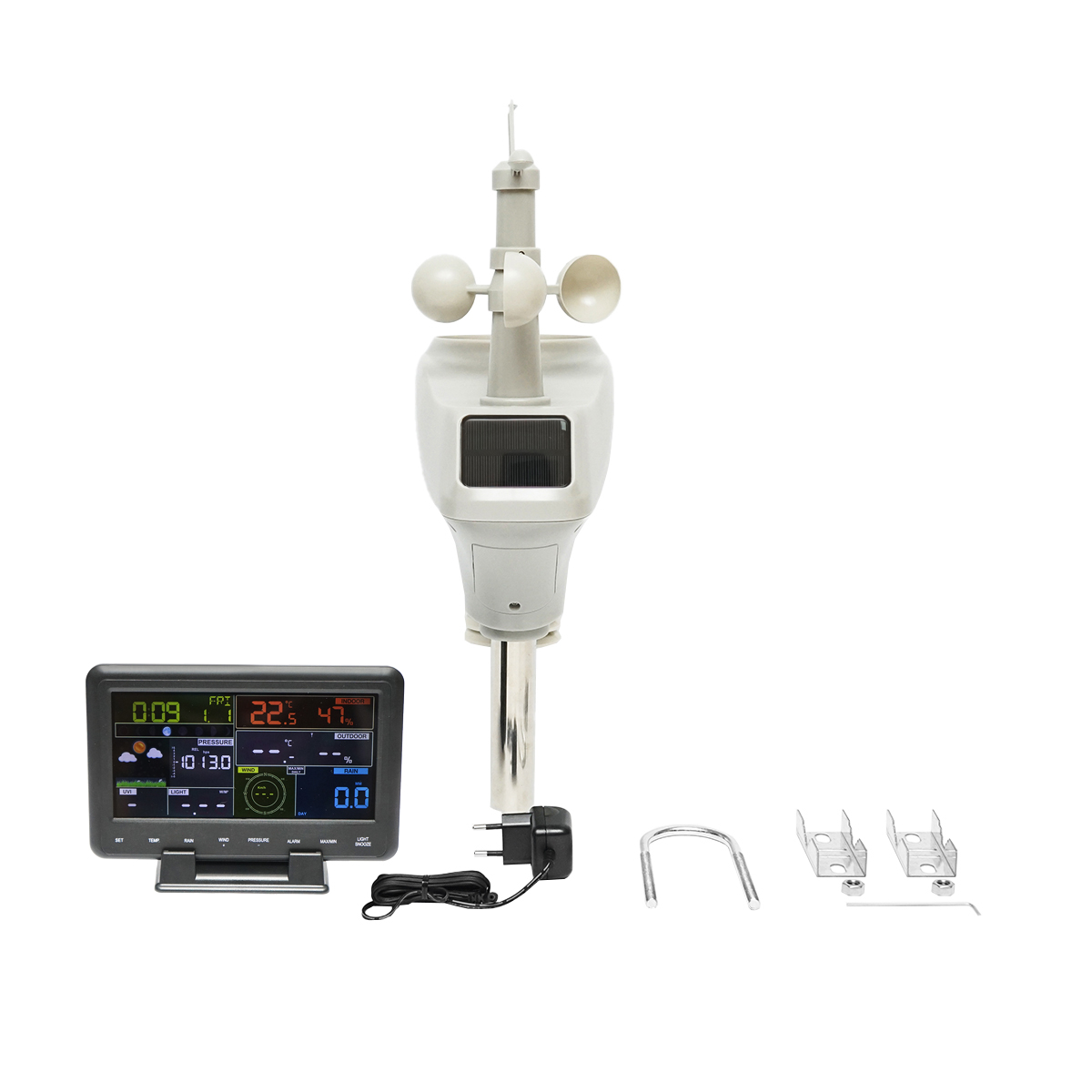 Statie meteo profesionala WIFI cu indice UV si luxmetru, distanta transmitere in camp deschis 100m - imagine 4