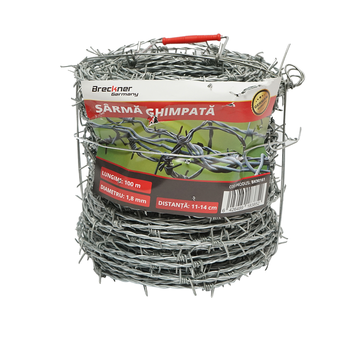 Rola sarma ghimpata zincata 100m, distanta intre ghimpi 14cm, pentru ingradit