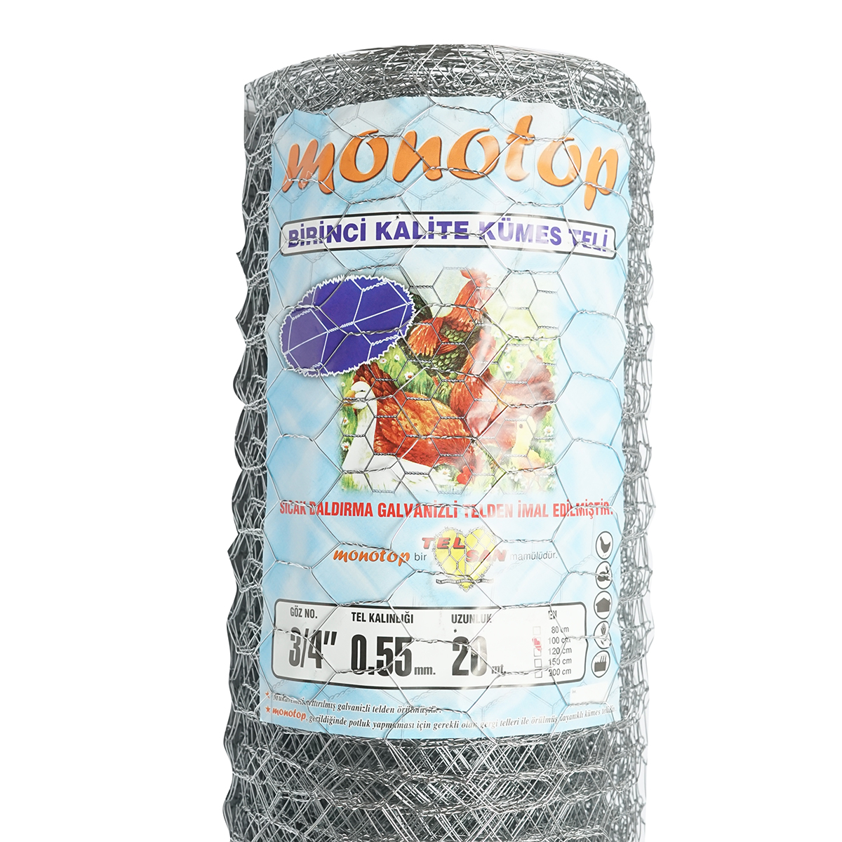 Plasa gard L20m, H100cm, impletita, galvanizata cu ochi 19mm, pentru ingradit - imagine 3