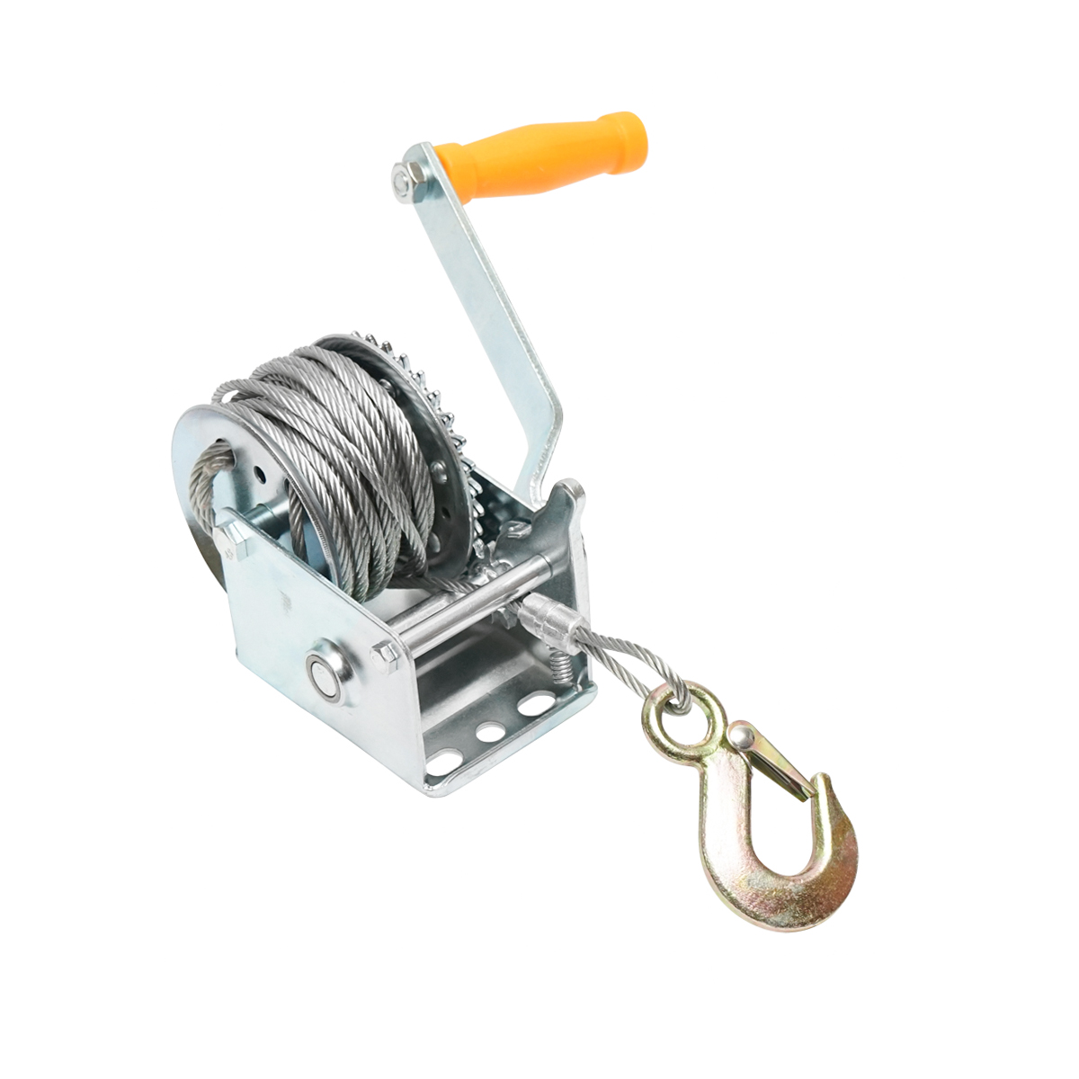 Troliu manual 270Kg cu tambur si cablu grosime 4.5mm, lungime 8m Hoteche - imagine 3