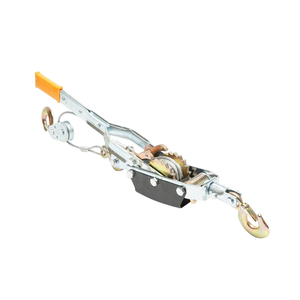 Troliu manual cu clichet 4T, tambur si cablu otel grosime 5.5mm, lungime 3m Hoteche - imagine 2