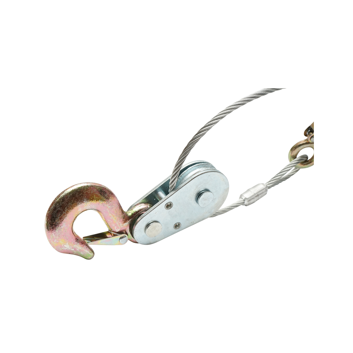 Troliu manual cu clichet 4T, tambur si cablu otel grosime 5.5mm, lungime 3m Hoteche - imagine 4
