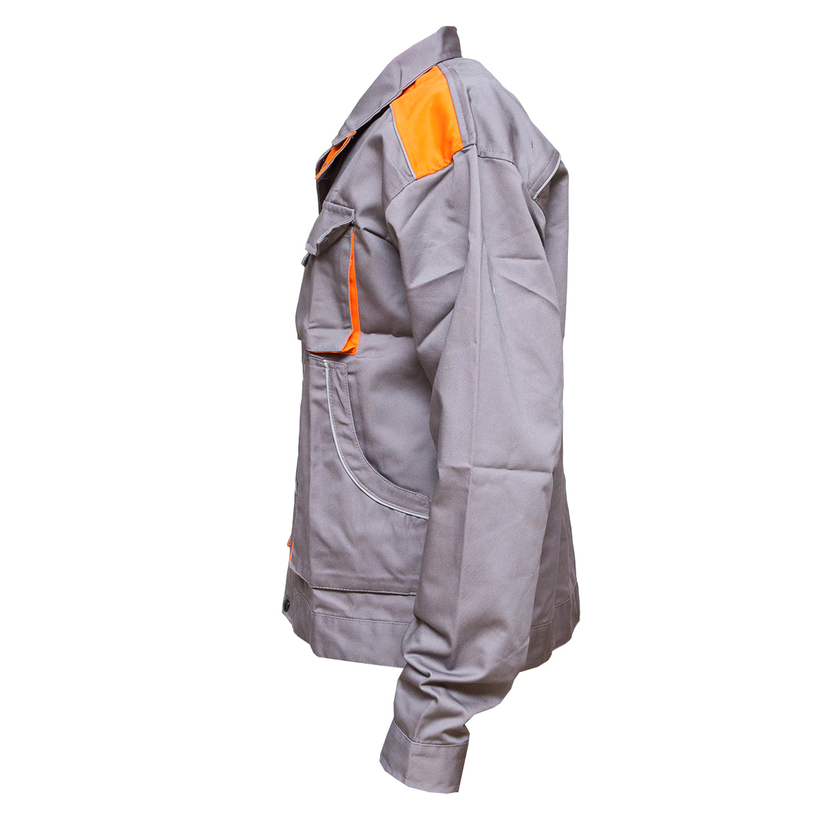 Jacheta de lucru poliester cu bumbac, gri/portocaliu marimea 46, 235g/m2 Breckner Germany - imagine 3