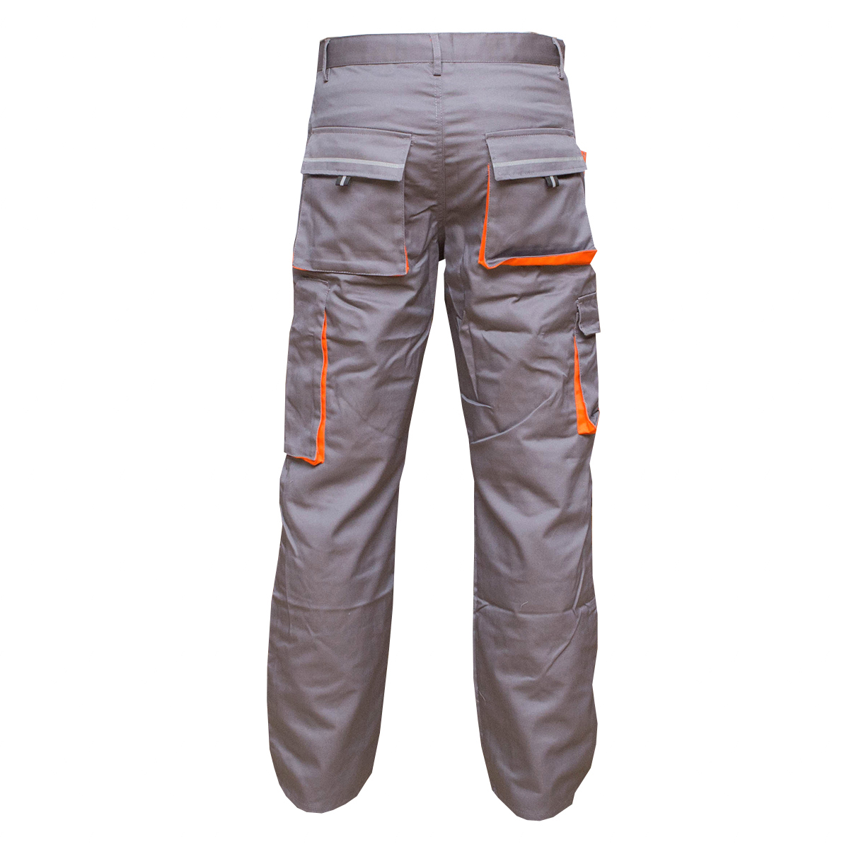 Pantaloni de lucru poliester cu bumbac 235g/m2, gri cu portocaliu marimea 48 Breckner Germany - imagine 4
