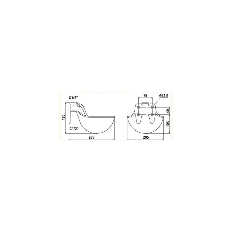 Adapatoare din fonta 1.5L cu limba de inox si accesorii de prindere pentru vaci sau cai - imagine 5