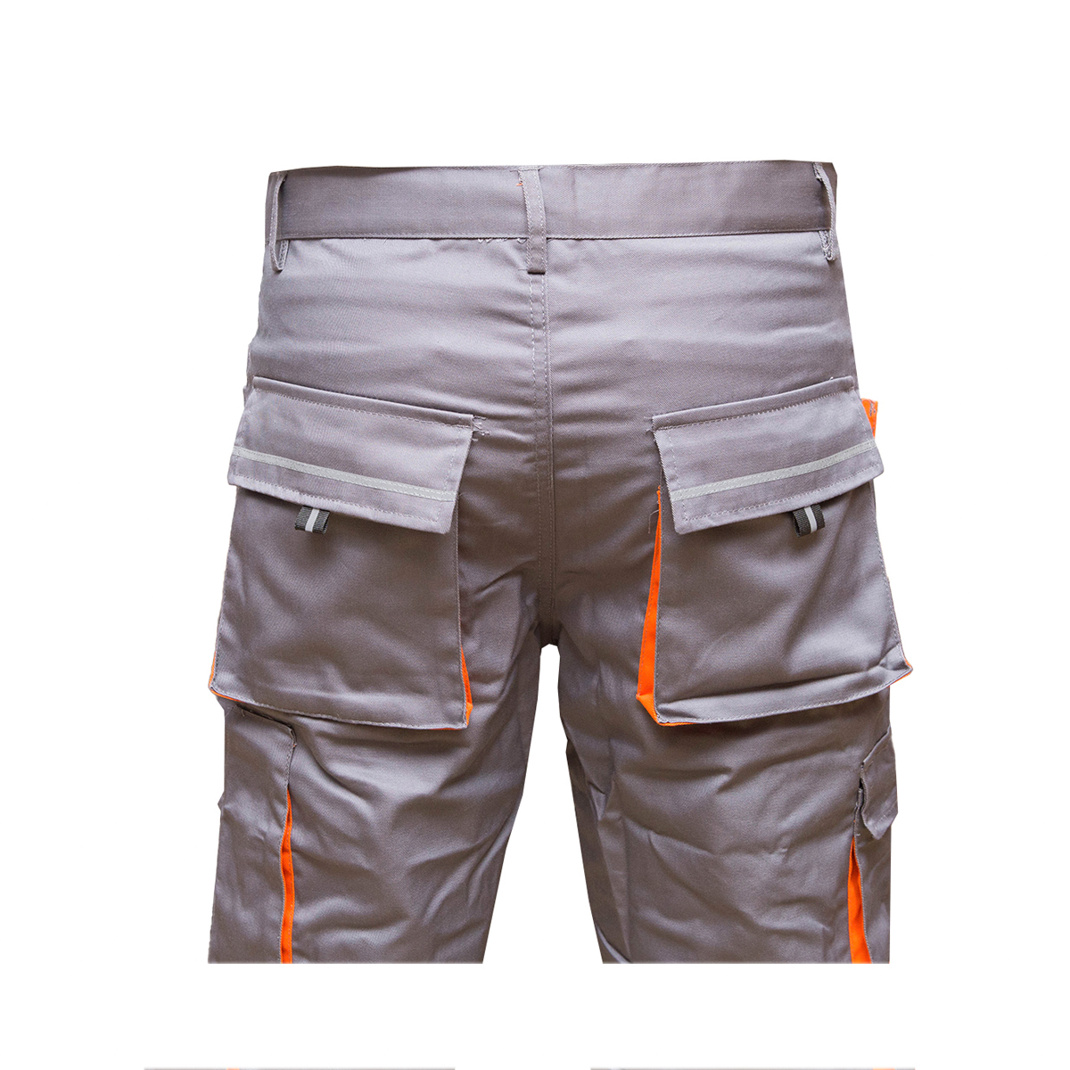 Pantaloni de lucru poliester cu bumbac 235g/m2, gri cu portocaliu marimea 58 Breckner Germany - imagine 6