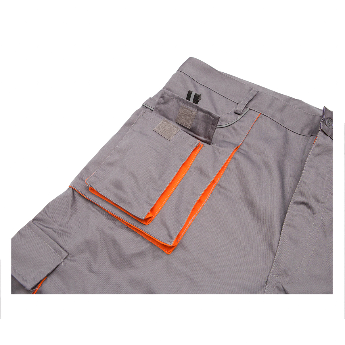 Pantaloni de lucru poliester cu bumbac 235g/m2, gri cu portocaliu marimea 60 Breckner Germany - imagine 7