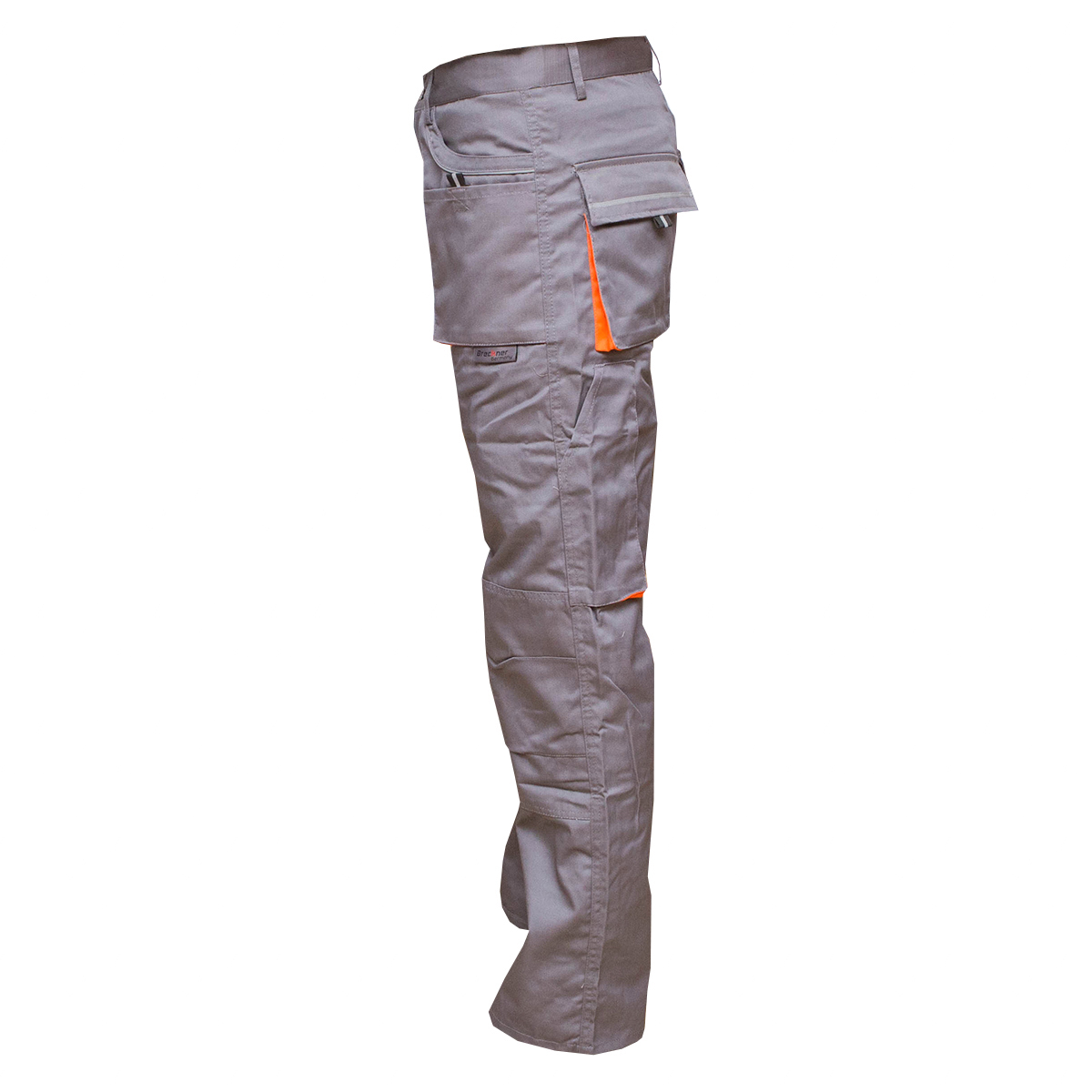 Pantaloni de lucru poliester cu bumbac 235g/m2, gri cu portocaliu marimea 62 Breckner Germany - imagine 3