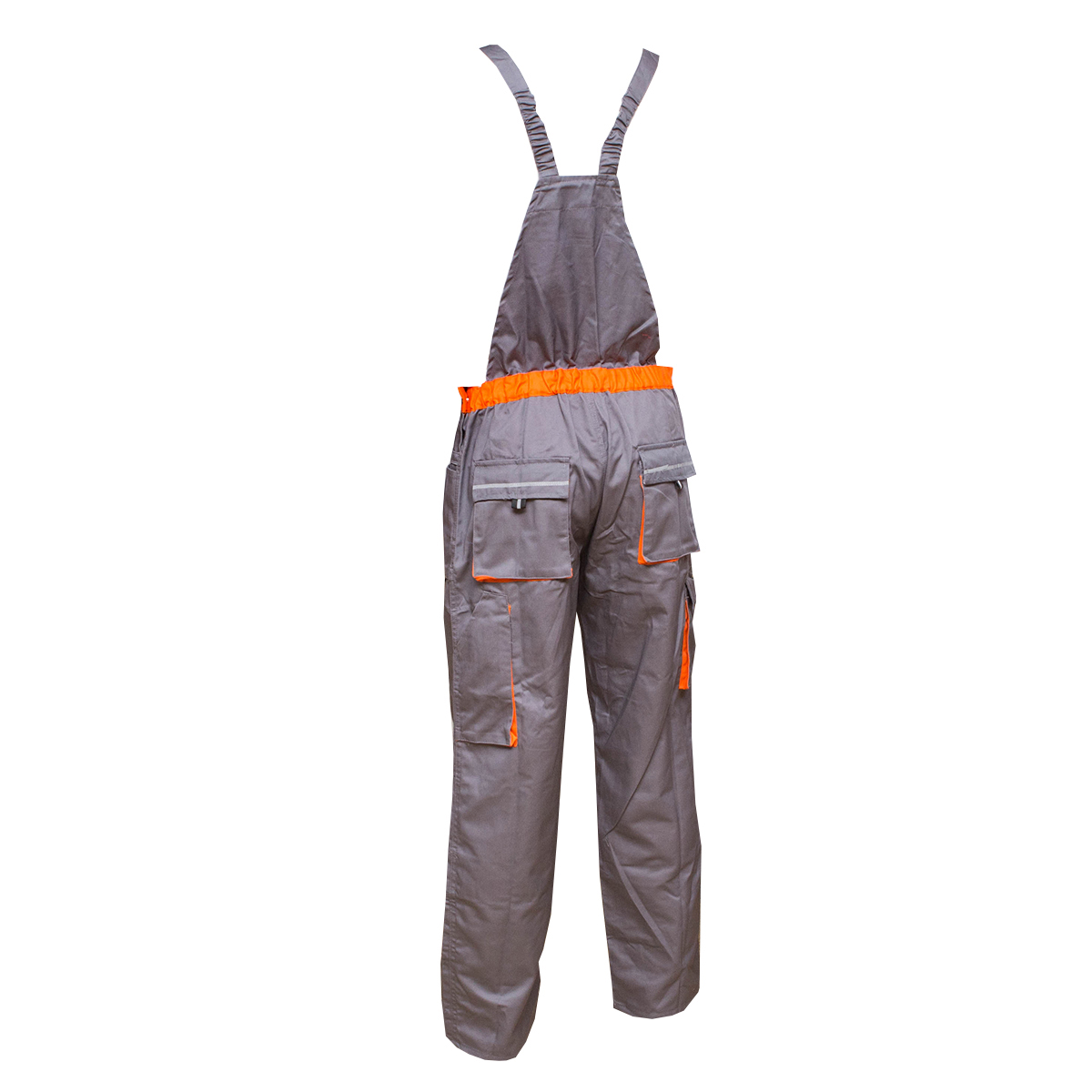 Salopeta cu pieptar de lucru, gri/portocaliu marimea 48, poliester cu bumbac 235g/m2 Breckner Germany - imagine 3