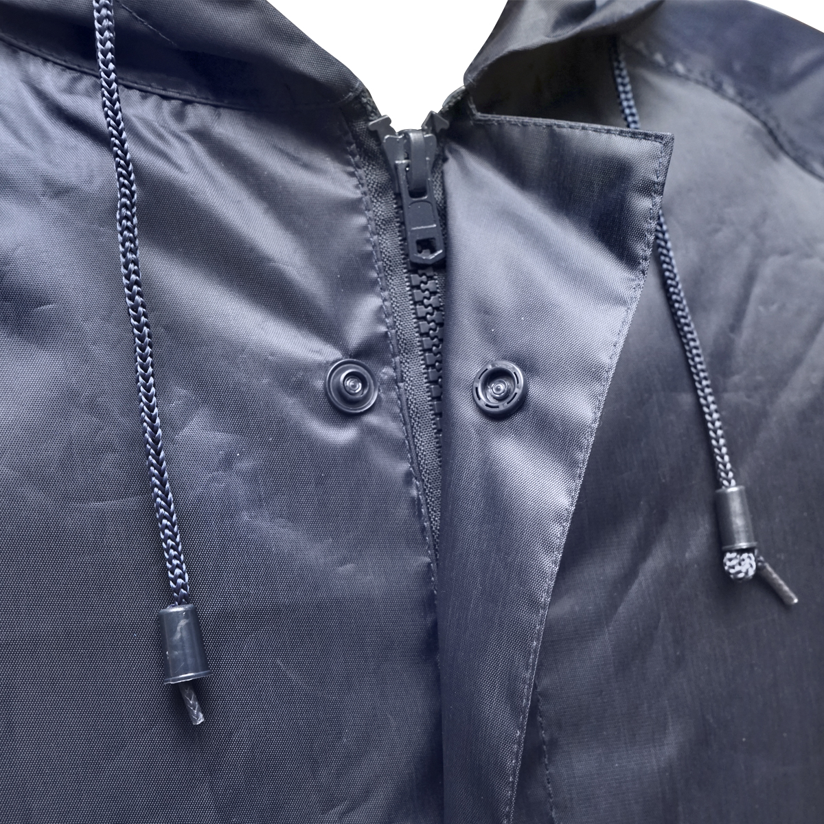 Pelerina cu gluga impermeabila XL din poliester cu membrana PVC fante de aerisire, 2 buzunare si fermoar navy blue Breckner Germany - imagine 7