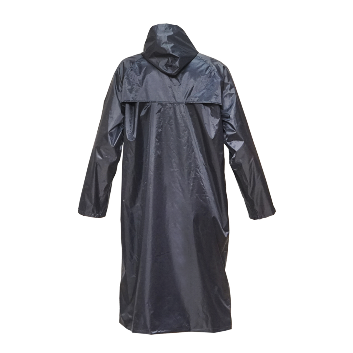 Pelerina cu gluga impermeabila XXL din poliester cu membrana PVC fante de aerisire, 2 buzunare si fermoar navy blue Breckner Germany - imagine 3