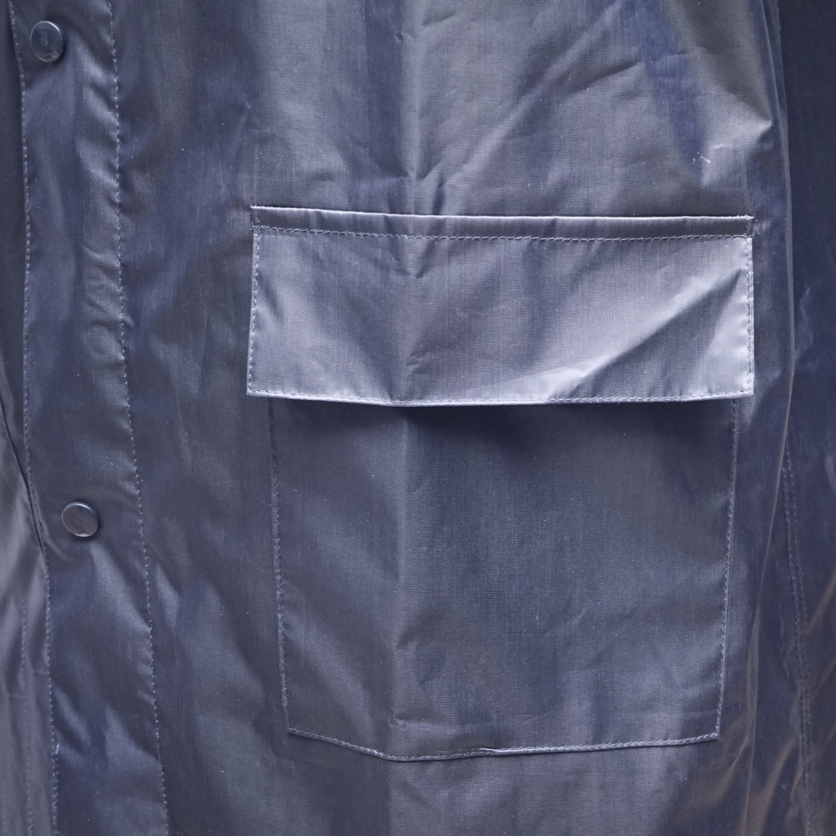 Pelerina cu gluga impermeabila XXL din poliester cu membrana PVC fante de aerisire, 2 buzunare si fermoar navy blue Breckner Germany - imagine 5