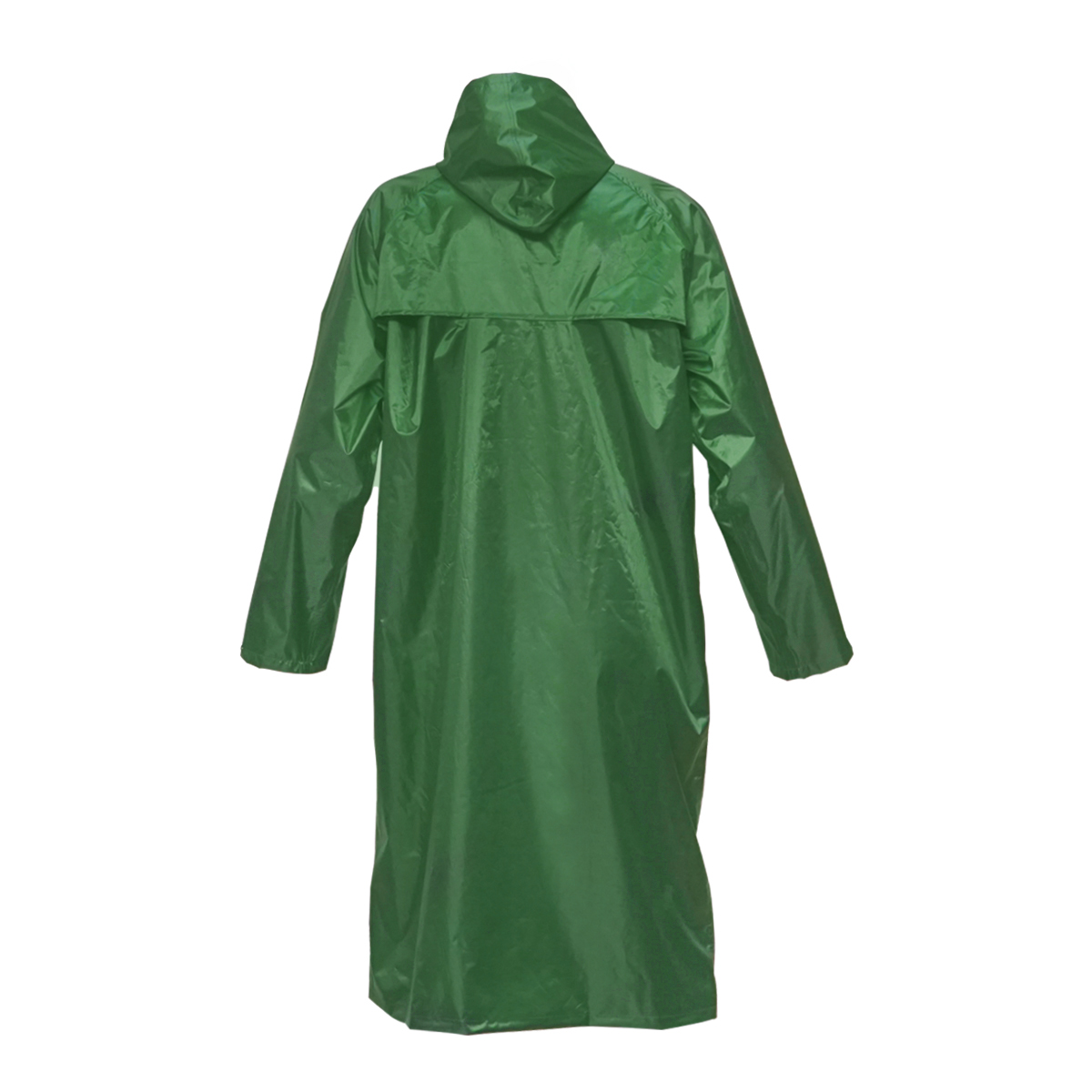 Pelerina cu gluga impermeabila XXL din poliester cu membrana PVC fante de aerisire, 2 buzunare si fermoar verde Breckner Germany - imagine 3