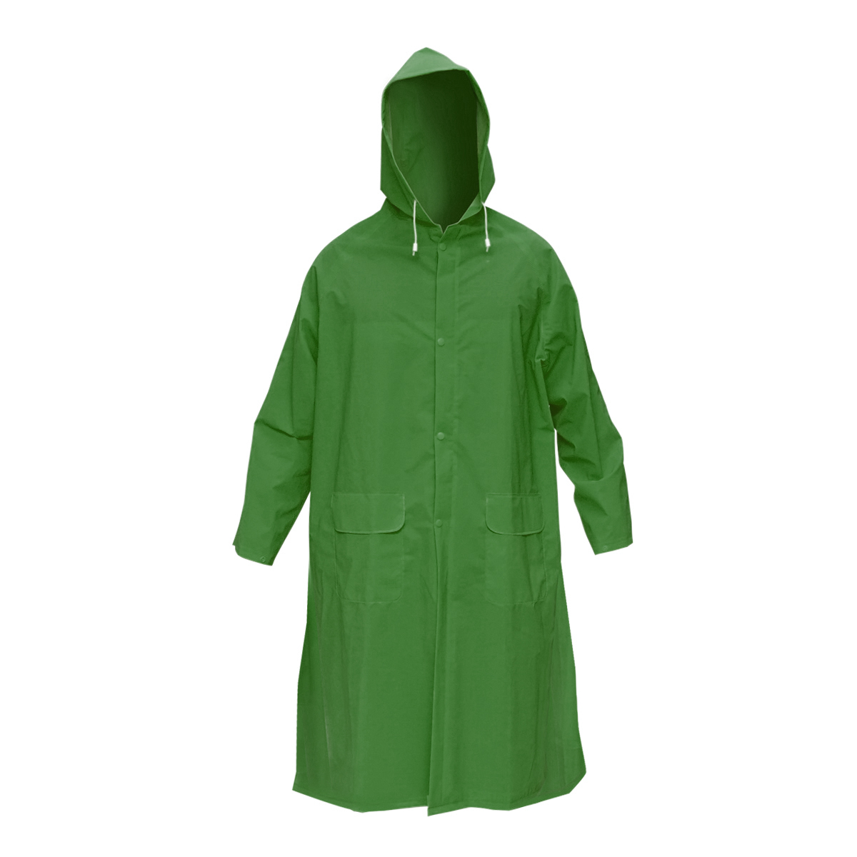 Pelerina cu gluga impermeabila XXL din poliester si PVC cu fante de aerisire, 2 buzunare si fermoar verde Breckner Germany
