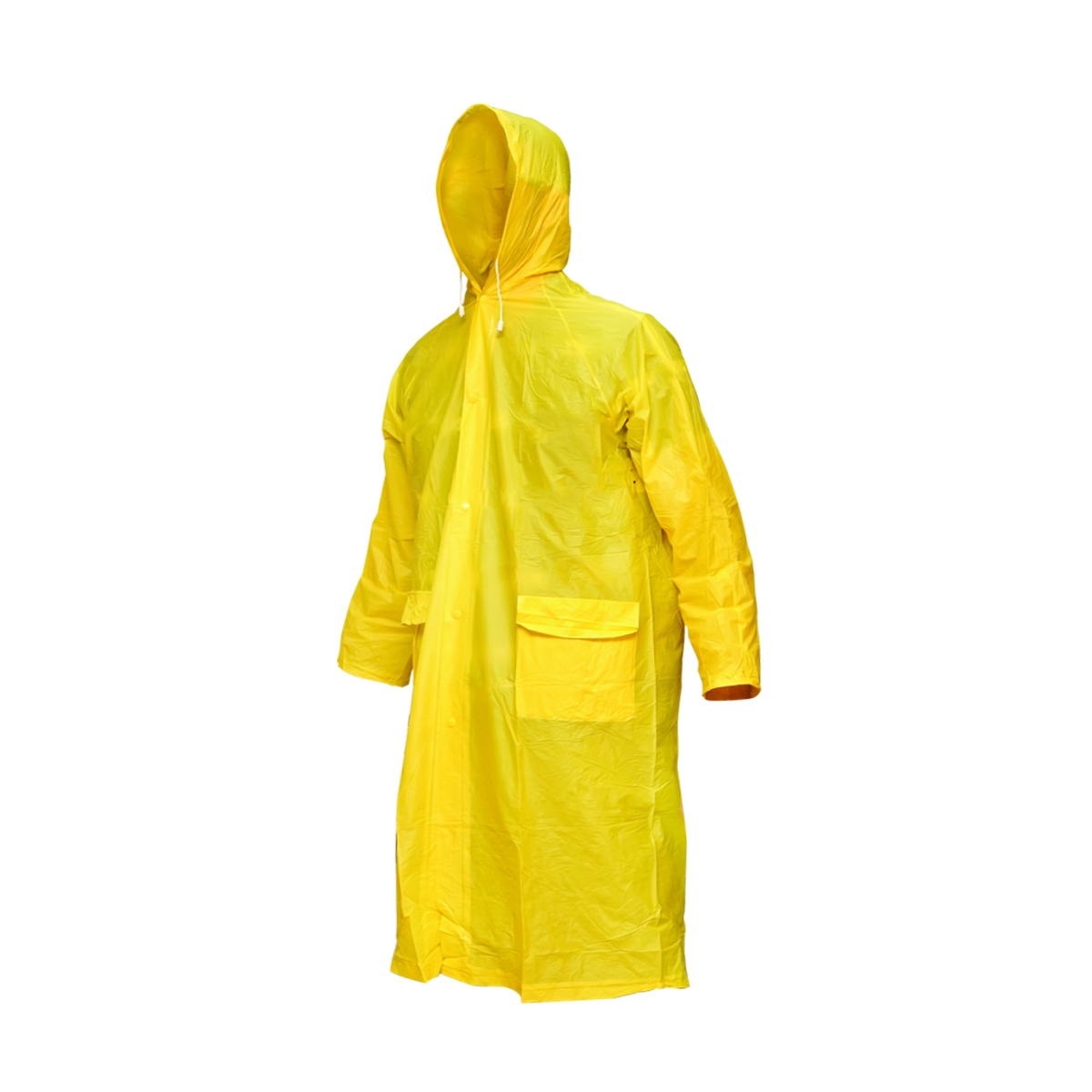 Pelerina cu gluga impermeabila XL din PVC, 2 buzunare, inchidere cu capse, galben Breckner Germany - imagine 2