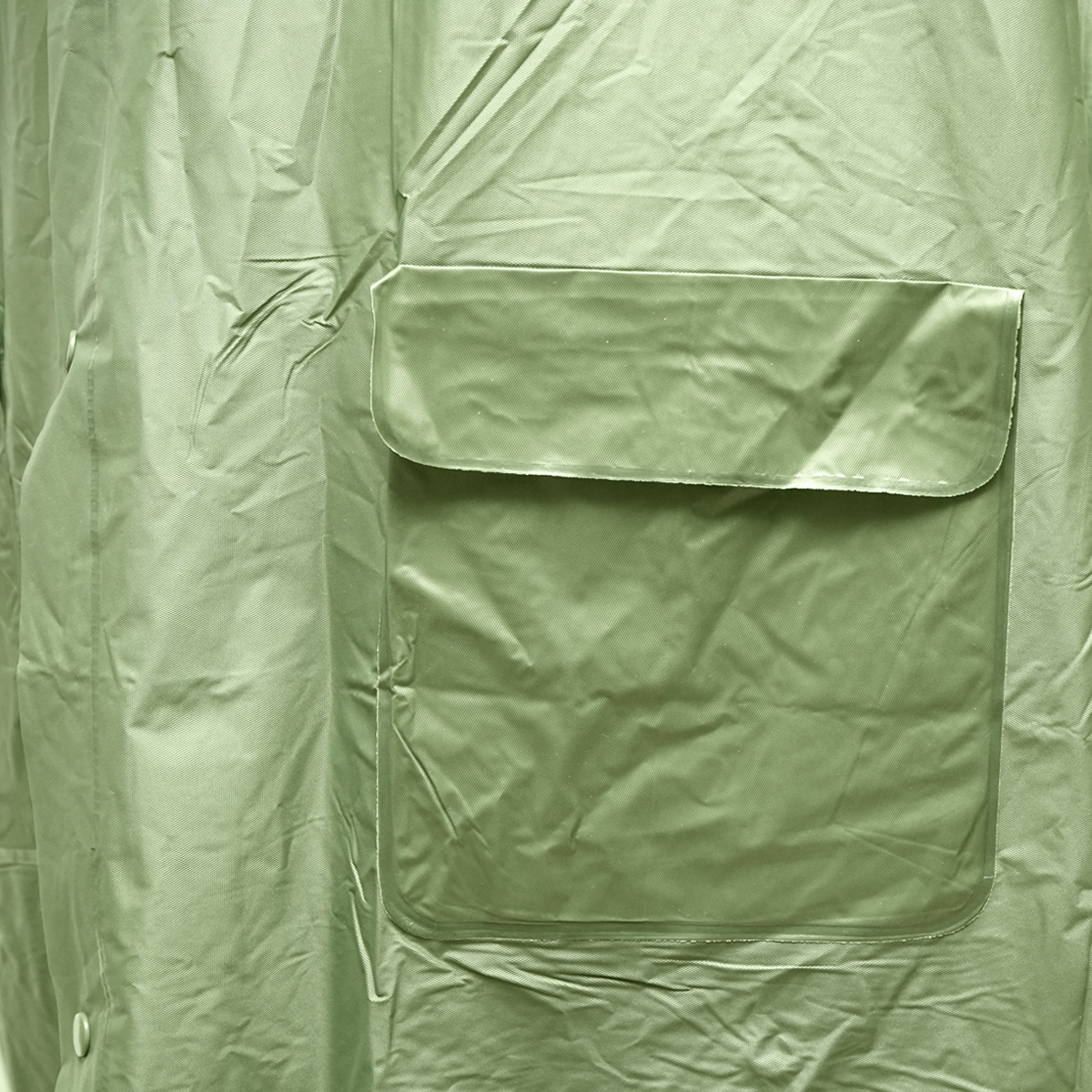 Pelerina cu gluga impermeabila L din PVC, 2 buzunare, inchidere cu capse, verde inchis Breckner Germany - imagine 5