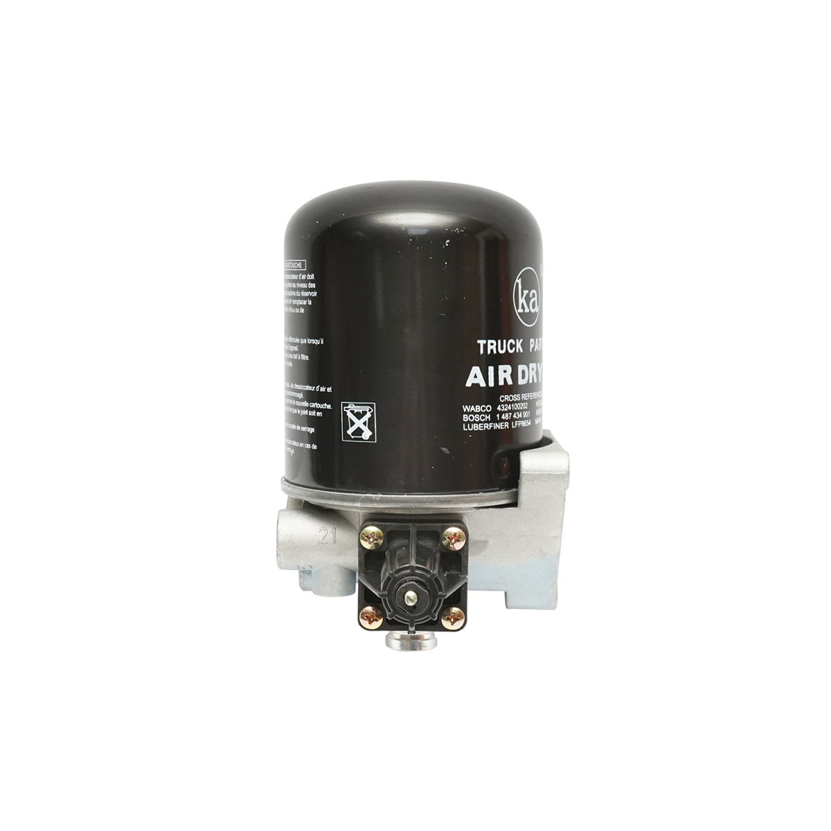 Uscator aer cu flitru pentru sistem compresor cod OEM 4324101020, 4324100202, 1487434901, LFP8654, T250W, AI12, TB1374X Breckner Germany - imagine 2