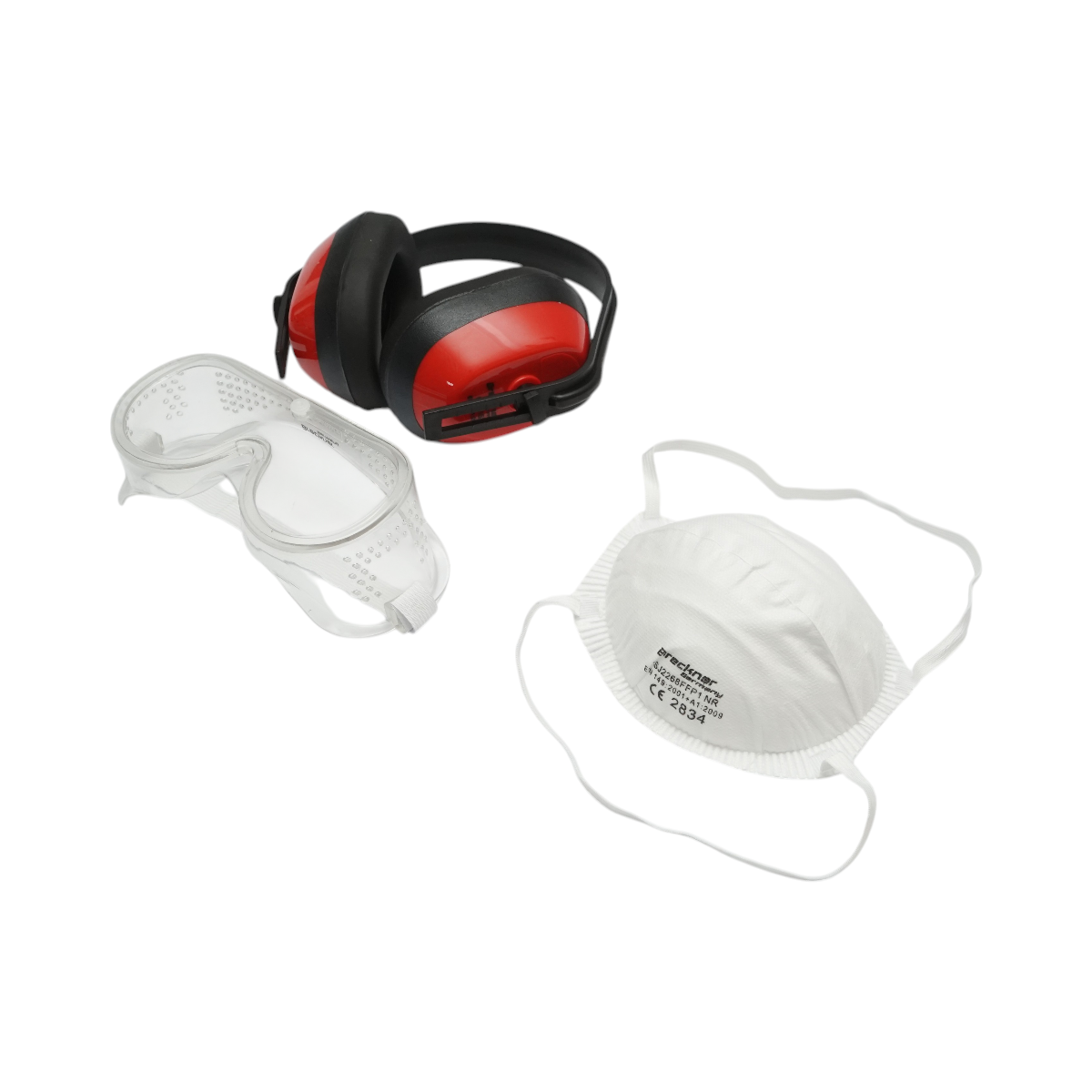 Set echipament de lucru masca praf, ochelari si casti Breckner Germany - imagine 3