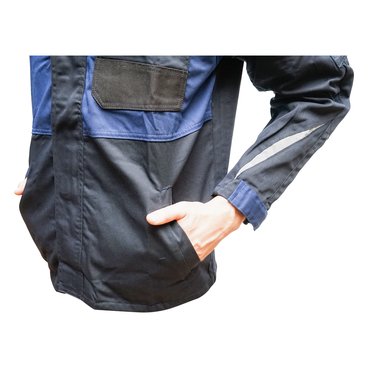 Jacheta de lucru poliester cu bumbac albastru navy M Breckner Germany - imagine 8