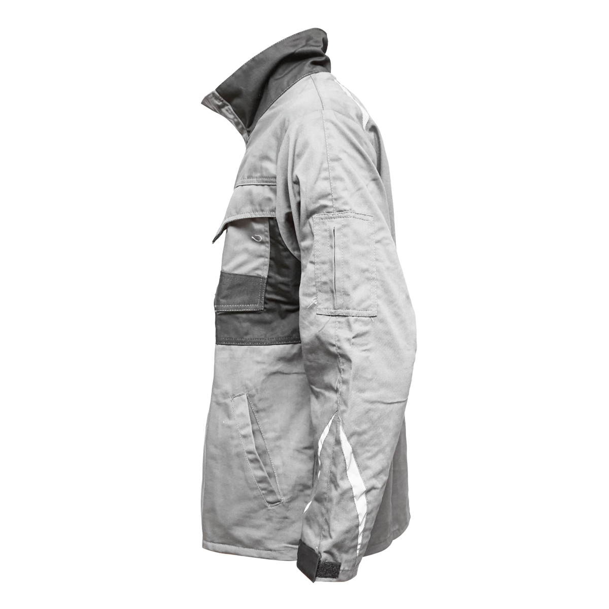 Jacheta de lucru, poliester cu bumbac, gri cu negru, L Breckner Germany - imagine 3