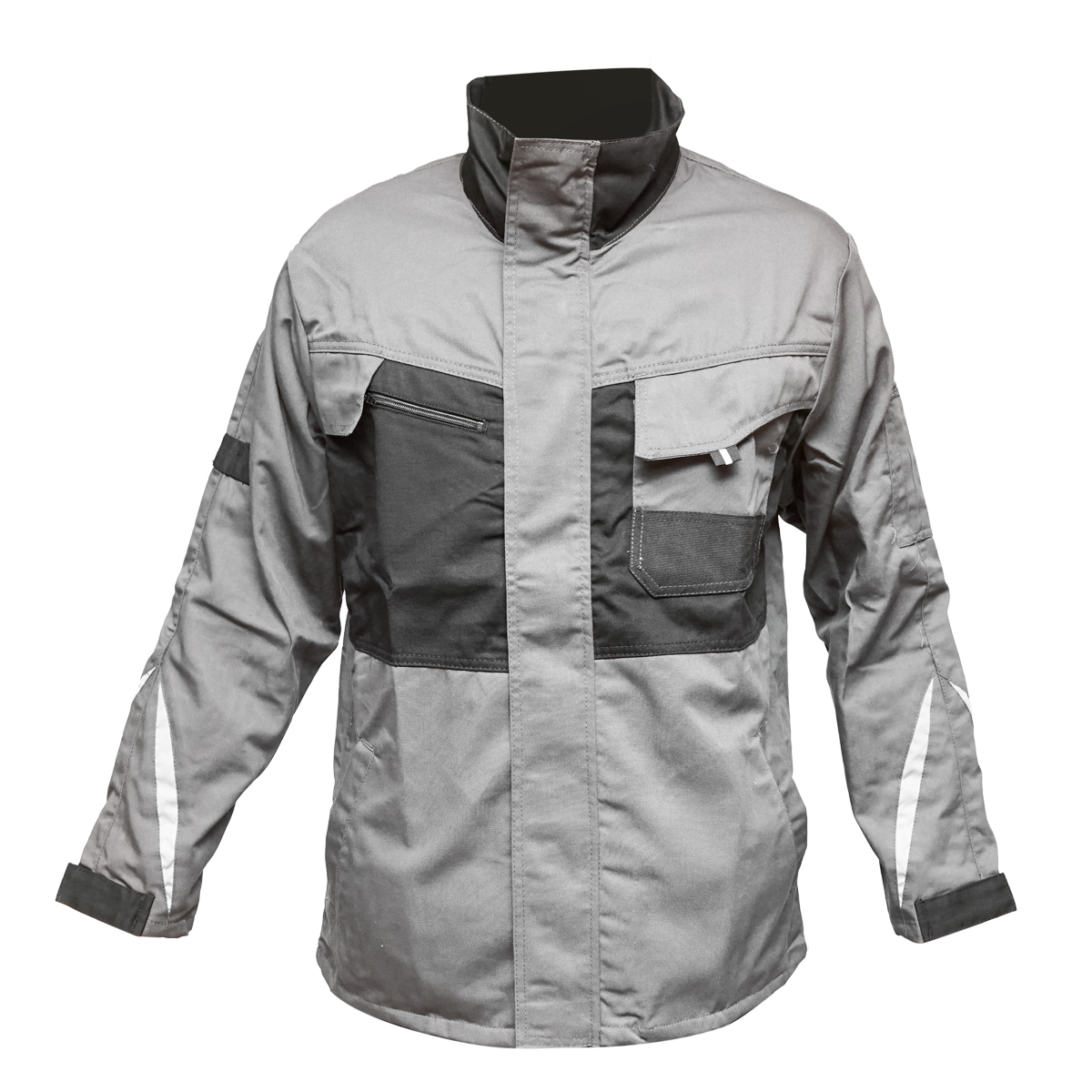 Jacheta de lucru, poliester cu bumbac, gri cu negru, L Breckner Germany