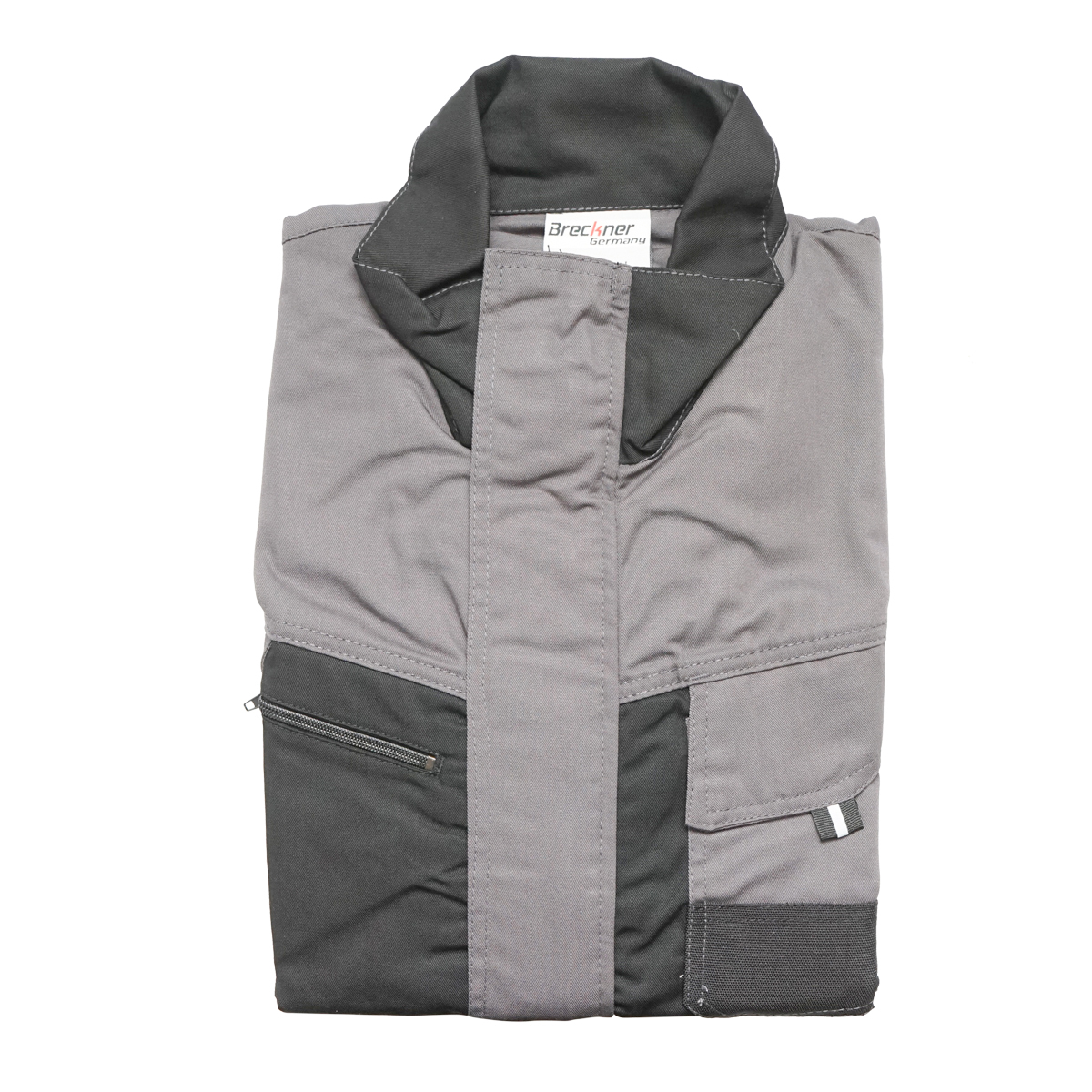 Jacheta de lucru, poliester cu bumbac, gri cu negru, S Breckner Germany - imagine 9
