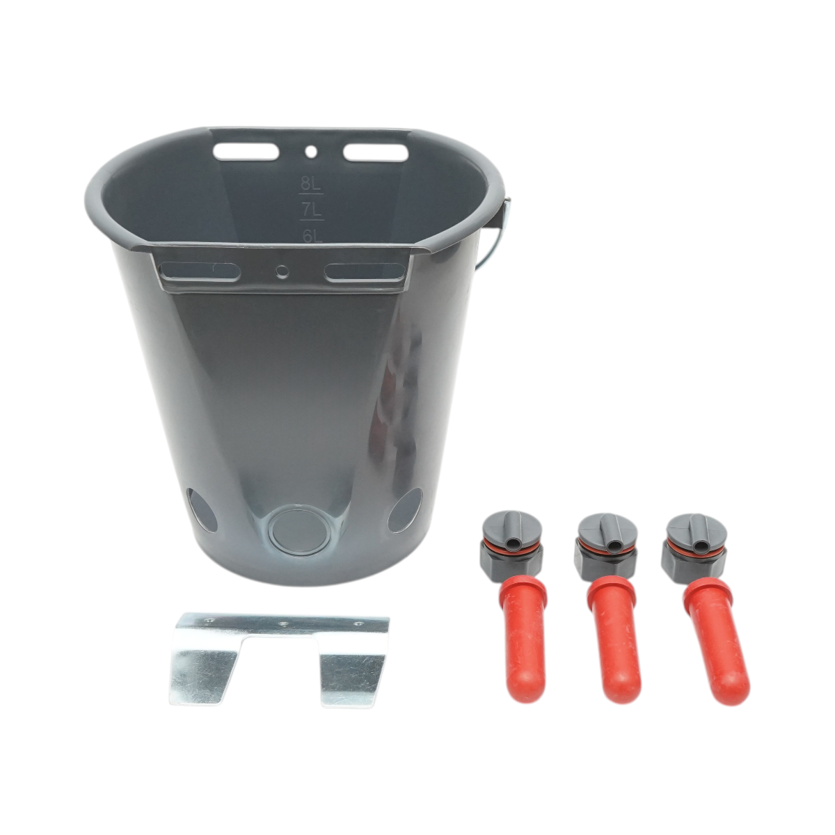 Galeata 8L cu 3 suzete pentru alaptat vitei adapatoare Breckner Germany - imagine 2