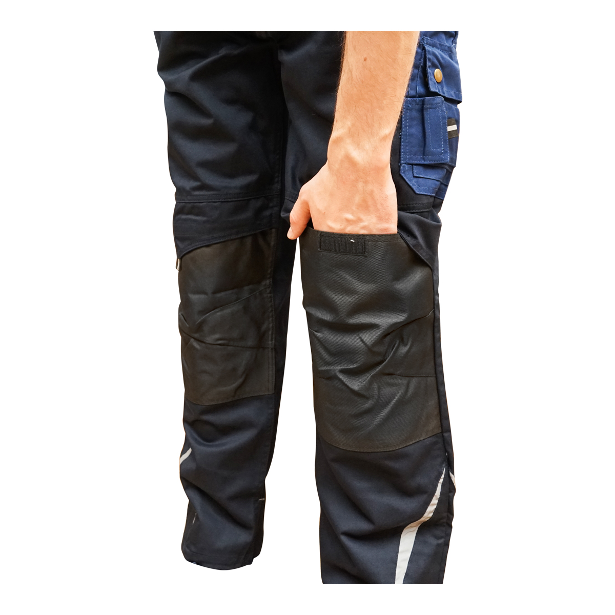 Pantaloni de lucru, poliester cu bumbac, albastru navy, M Breckner Germany - imagine 5