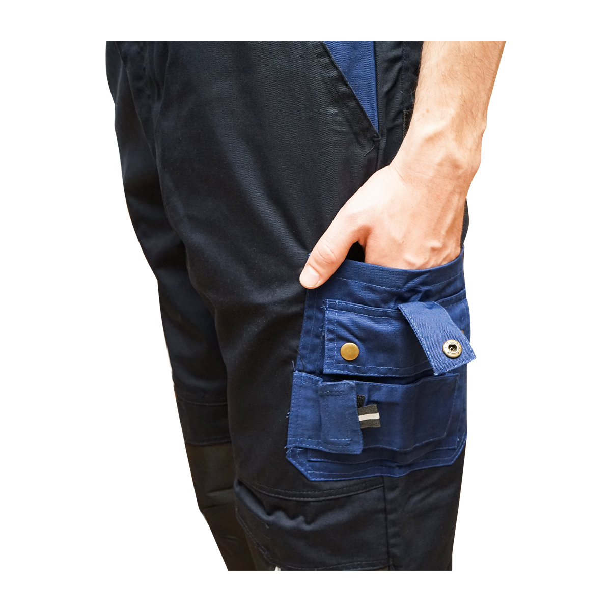 Pantaloni de lucru, poliester cu bumbac, albastru navy, XXL Breckner Germany - imagine 6