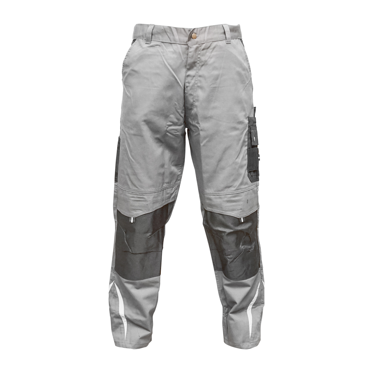 Pantaloni de lucru, poliester cu bumbac, gri cu negru, XXL Breckner Germany