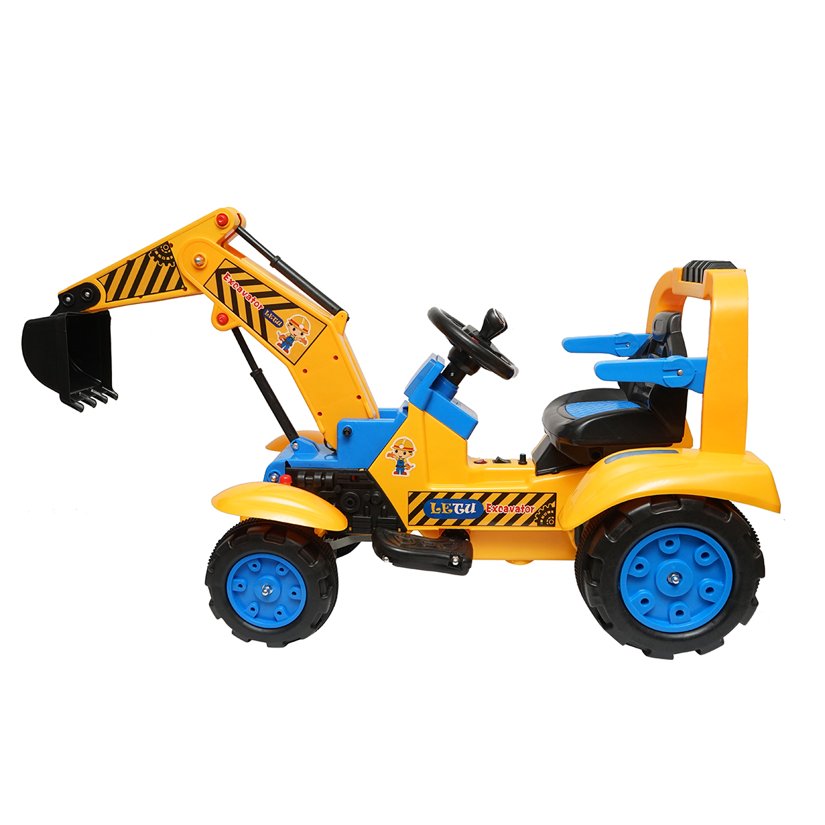 Excavator, masinuta electrica cu baterii pentru copii 3-6 ani LETU Excavator - imagine 2
