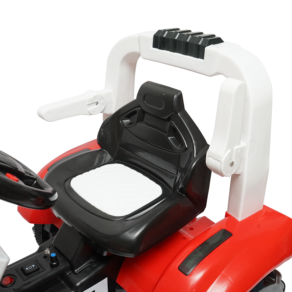 Tractor electric cu remorca, si baterie pentru copii, jucarie 3-6 ani Hello Baby - imagine 5